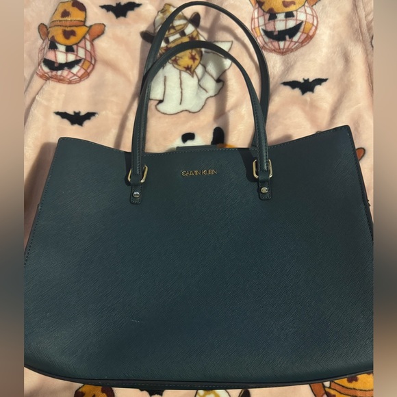 Calvin Klein Dark Teal Tote Bag - Picture 1 of 5